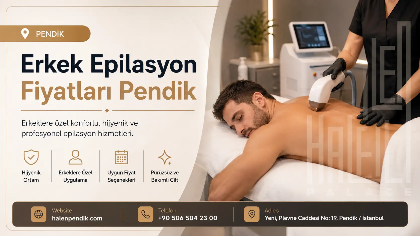 Pendik erkek epilasyon fiyatları için profesyonel epilasyon uygulaması yapılan erkek danışan görseli